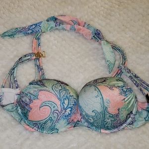 Victoria Secret push-up bikini top paisley design